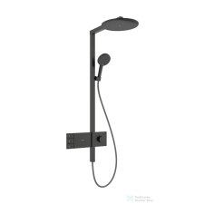 Hansgrohe RAINDANCE ALIVE S 2 jet termosztátos zuhanyrendszer, szálcsiszolt fekete króm 24595340 csaptelep