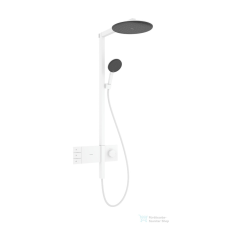 Hansgrohe RAINDANCE ALIVE S EcoSmart 2 jet termosztátos zuhanyrendszer, matt fehér 24596700 csaptelep