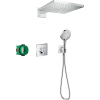 Hansgrohe Raindance E Beépített Zuhanyrendszer 300 1 jet és ShowerSelect Square króm