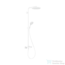 Hansgrohe RAINDANCE S Showerpipe 240, 1jet, Ecosmart+ termosztátos zuhanyrendszer, matt fehér 28825700 csaptelep