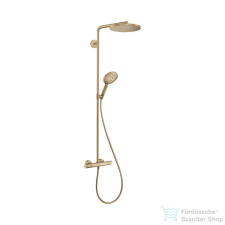Hansgrohe RAINDANCE S Showerpipe 240, 1jet, Ecosmart termosztátos zuhanyrendszer, szálcsiszolt bronz 28823140 csaptelep