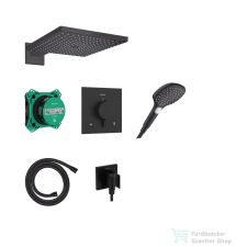 Hansgrohe RANIDANCE E termosztátos falsík alatti zuhanyrendszer, matt fekete 24623670 csaptelep