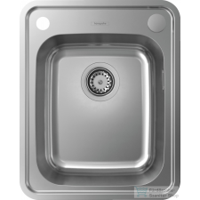 Hansgrohe S41 S412-F340 beépített mosogatómedence szifonnal 420x520 mm, rozsdamentes acél 43334800 mosogatótálca