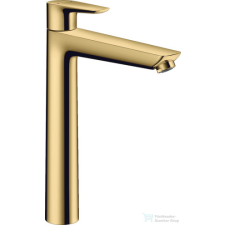 Hansgrohe TALIS E 240 magasított mosdó csaptelep, automata leeresztővel, polírozott arany 71716990 csaptelep