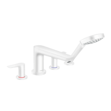 Hansgrohe Talis E 4-lyukú kádcsaptelep Secuflex nélkül matt fehér csaptelep