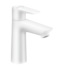 Hansgrohe Talis E egykaros mosdócsaptelep 110 automata lefolyó-garnitúrával matt fehér csaptelep
