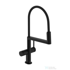 Hansgrohe TALIS M54 Powder spray 3 funkciós mosogató csaptelep, matt fekete 72861670 csaptelep