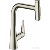 Hansgrohe Talis Select M51 M5117-H220 egykaros mosogató csaptelep kihúzható kifolyóval, nemesacél felület 72824800
