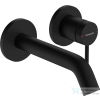 Hansgrohe Tecturis S falsík alatti mosdó csaptelep 16,5 cm-es kifolyóval,belső egység nélkül,matt fekete 73350670