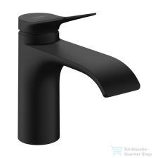 Hansgrohe VIVENIS 80 hidegindításos mosdó csaptelep automata leeresztővel, matt fekete 75014670 csaptelep