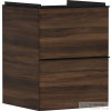 Hansgrohe XELU Q 48x49,5 cm-es 2 fiókos fali szekrény matt fekete fogantyúval,sötét dió 54022670