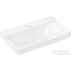 Hansgrohe XELU Q 80x48 cm-es mosdó túlfolyó nélkül, 2 furattal, jobb oldali pulttal,fehér 60319450