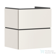 Hansgrohe XILESA E 58x47 cm-es 2 fiókos fali szekrény, matt homok 54254780 fürdőszoba bútor