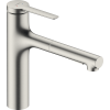 Hansgrohe Zesis M33 Egykaros konyhai csaptelep 160, kihúzható kifolyóval, 2 jet nemesacél felület 74801800