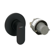 Hansgrohe Zuhany csaptelep szett falsík alatti, Rebris S matt fekete, Hansgrohe csaptelep
