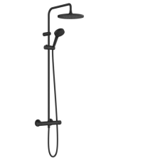 Hansgrohe Zuhanyrendszer Hansgrohe Vernis Blend a falra termosztatikus csapteleppel matt fekete 26428670 csaptelep