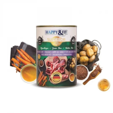  Happy&amp;Fit Superior Dog Konzerv Friss Bárányhús Srépával, burgonyával 400g kutyaeledel