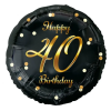  Happy Birthday 40 B&amp;C Gold fólia lufi 36 cm