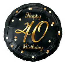  Happy Birthday 40 B&amp;C Gold fólia lufi 36 cm party kellék