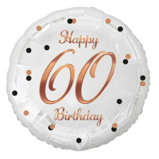 Happy Birthday 60 B&C White fólia lufi 36 cm party kellék