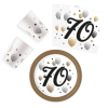  Happy Birthday 70 Milestone party szett 36 db-os 23 cm-es tányérral