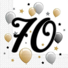 Happy Birthday 70 szalvéta 20 db-os papírárú, csomagoló és tárolóeszköz