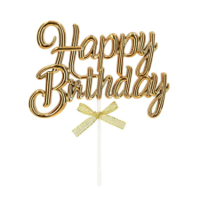  Happy Birthday -arany party kellék