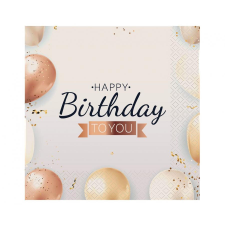 Happy Birthday Balloon szalvéta 20 db-os 33x33 cm party kellék