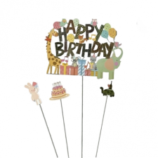  HAPPY BIRTHDAY BESZÚRÓ KIS ÁLLATOK - 4 DB sütés és főzés
