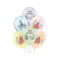 Happy Birthday Cute léggömb, lufi 6 db-os 12 inch (30cm) party kellék