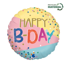 Happy Birthday Funky Dots fólia lufi 46 cm party kellék