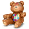  Happy Birthday Medve ülő fólia lufi 38 cm
