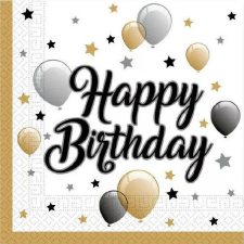 Happy Birthday Milestone szalvéta 20 db-os 33x33 cm papírárú, csomagoló és tárolóeszköz