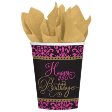 HAPPY BIRTHDAY papír pohár 18 db-os 266 ml party kellék