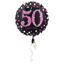  Happy Birthday Pink 50 fólia lufi 43 cm party kellék
