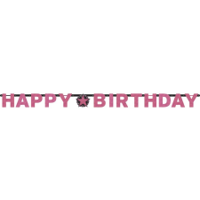  Happy Birthday Pink felirat 213 cm party kellék