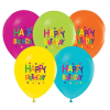  Happy Birthday Stars léggömb, lufi 5 db-os 12 inch (30cm)
