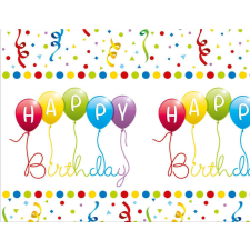 Happy Birthday Streamers műanyag asztalterítő 120*180 cm party kellék