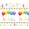  Happy Birthday Streamers műanyag asztalterítő 120x180 cm