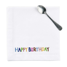 HAPPY BIRTHDAY textil szalvéta 45x45 cm party kellék