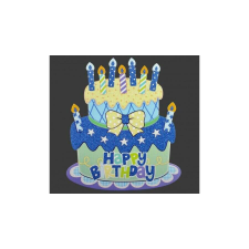 Happy Birthday Tortás Dekoráció: Kék party kellék