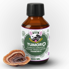 Happy Bulldog TUMOR + Lepketaplóval  - Gyógygomba kivonat daganatos kutyáknak, 100 ml vitamin, táplálékkiegészítő kutyáknak