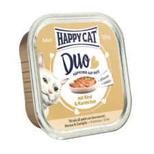  Happy Cat Duo Pástétomos Falatkák Marha-Nyúl – 4×100 g macskaeledel