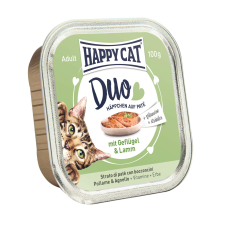  Happy Cat Duo Pástétomos Falatkák Szárnyas-Bárány – 24×100 g macskaeledel