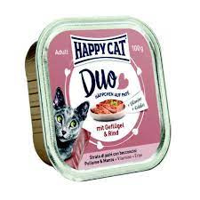 Happy Cat Duo Pástétomos Falatkák Szárnyas-Marha – 24×100 g macskaeledel