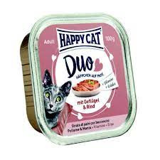  Happy Cat Duo Pástétomos Falatkák Szárnyas-Marha – 24×100 g macskaeledel