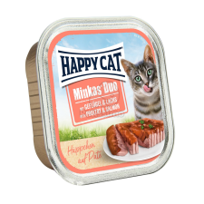 Happy Cat Minkas Duo - Baromfi és lazac 16 x 100 g macskaeledel
