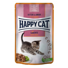 Happy Cat Pouch Szósz Kitten-Junior Kacsa – 4×85 g macskaeledel