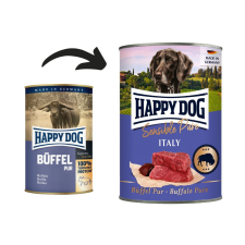  Happy Dog Italy Pur (Bivaly) – 12×400 g kutyaeledel