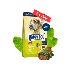 Happy Dog Junior Giant Bárány-rizs 2x15kg kutyaeledel